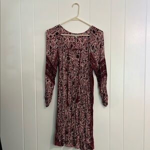 American Eagle Outfitters Red Long Sleeve Sheath Dress